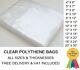 Clear Polythene Bags Plastic All Sizes Crafts Food Storage Small Large 100 Gauge