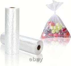 Clear Polythene Fruit Vegetable Roll Clear Plastic Butchers counter Bags 9x14