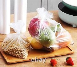 Clear Polythene Fruit Vegetable Roll Clear Plastic Butchers counter Bags 9x14