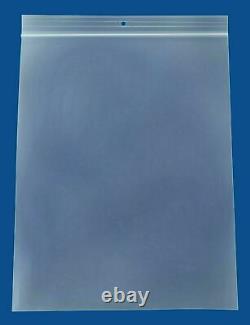 Clear Reclosable Bags 8x10 2 Mil Plastic Polybags with Hang Hole 4000 Pieces