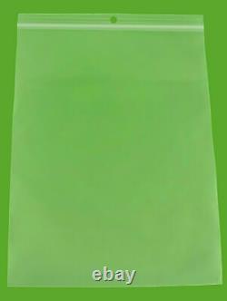 Clear Reclosable Bags 9x12 2 Mil Plastic Polybags with Hang Hole 4000 Pieces