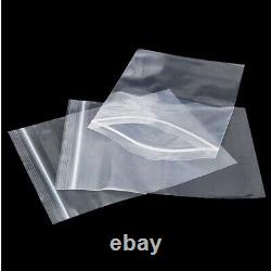 Clear Reclosable Plastic 4-Mil Ziplock Bags Poly Jewelry Zipper Baggies (6x9)