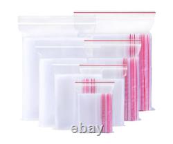 Clear Reclosable Zip Plastic Lock Bags Poly All Sizes