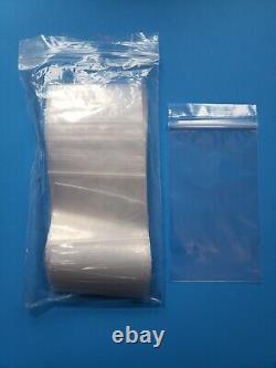 Clear Reclosable Zip Seal 2Mil Bags Poly Plastic 2 Mil Jewelry Top Lock Baggies