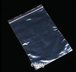 Clear Reclosable Zipper Bags Zip Seal Baggies Plastic Top Lock 1Mil PE Storage