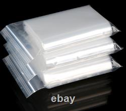 Clear Reclosable Zipper Bags Zip Small Large Plastic 3Mil Lock Storage PE Poly