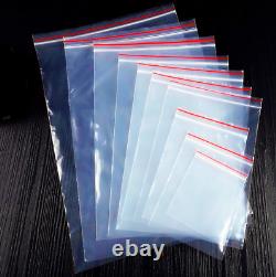 Clear Reclosable Zipper Bags Zip Small Large Plastic 3Mil Lock Storage PE Poly
