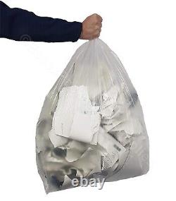 Clear Refuse Sacks Strong Polythene Bin Liners Waste Rubbish Bags 18x29x39 140G