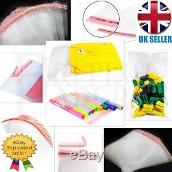 Clear Self Adhesive Seal Cellophane Plastic Bags Wrap Garment Small Large Sweets