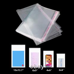 Clear Self Adhesive Seal Plastic Bags OPP Poly Seal Packing Bags Cellophane