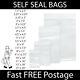 Clear Self Grip Bag Seal Plastic Poly Zip Lock Bags Resealable Baggies Free Post