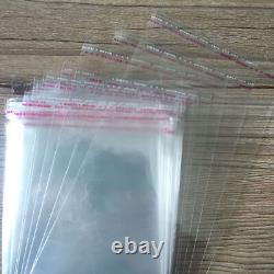 Clear Self Sealable OPP Seal Plastic Cellophane Bags Adhesive With Hang Hole