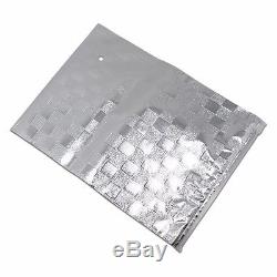Clear/Silver Plastic Mylar Foil Storage Bag Resealable Zip Grip Clothes Pouch