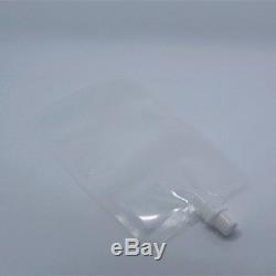 Clear Stand Up Plastic Spout Bags with Cap Beverage Milk Juice Wine Pack Pouch
