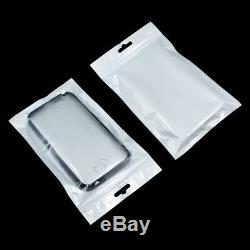 Clear White Plastic Bags Zip Lock Packaging Pouch with Hang Hole Poly Reclosable