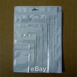 Clear/White Reclosable Mylar Zip Lock Bags Aluminum Foil Plastic Bag Wholesale