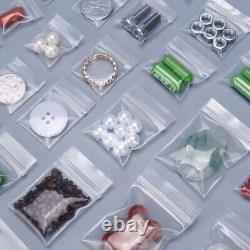 Clear Zip Seal Plastic Bags Jewelry Zipper Top Lock Reclosable Baggies 2 Mil 2ML