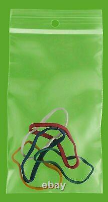 Clear Zipper 3 x 5, Hang up Reclosable, 4 Mil Bead Plastic Bags 12000 Pieces