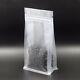 Clear Zipper Resealable Plastic Pouches Stand Up Matte Food Poly Side Gusset Bag