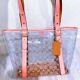 Coach Ferry Tote Bag Clear Canvas Totebag 2564 Pink Lemonade Champagne Pvc