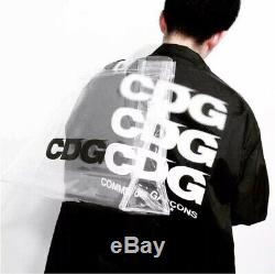 Comme des Garcons Clear CDG Logo Plastic PVC Large Authentic Tote Bag