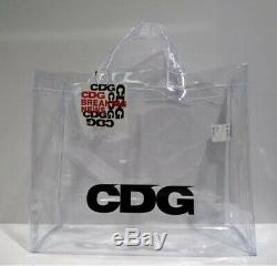 Comme des Garcons Clear CDG Logo Plastic PVC Large Authentic Tote Bag