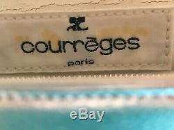 Courreges PARIS Metallic Silver & Clear Plastic Handle Purse
