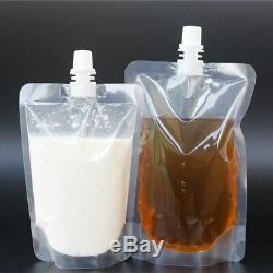 DHL 1320cm 500ml 300Pcs/ Lot Jelly Liquid Clear PE Plastic Doypack Spout Storag