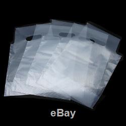 DHL 1628cm 1000/Lot Poly Packaging Bag Portable Plastic Clear Shopping Bag Take