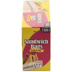 Disposable Plastic Resealable Sandwich Bags Food Storage Kosher Grip N Zip Bags