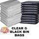 Dustbin Liner Rubbish Bag Black & Clear 140g 160g 200g Heavy Duty