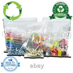 Eco-friendly Grip Seal Bags Self Resealable Clear Plastic Poly Bags All Sizes