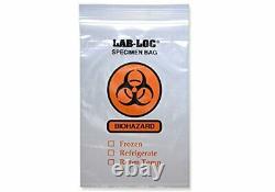 Elkay Plastics LAB21215 2 mil Reclosable 3-Wall Specimen Transfer Bag 12 x 1