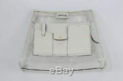 FENDI Embossed Peekaboo Clear Transparent PVC and Leather Defender Cover for Bag