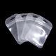 Flat Clear Plastic For Zip Packing Bag Lock White Stripe Poly Pouches Hang Hole