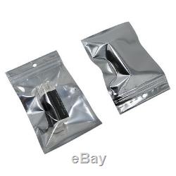 Flat Clear Silver Reclosable Mylar for Zip Bag Aluminum Foil Lock Plastic Pouch