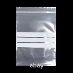 Flat Plastic Bag for Zip Packaging Writable Lock Poly Food Coffee Tea Pouches