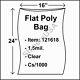 Flat Poly Plastic Bag 1.5-mil 16x24 Cs/1000 Clear Packaging Heat Seal Fda 121618