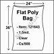Flat Poly Plastic Bag 1.5-mil 24x36 Cs/500 Clear Packaging Heat Seal Fda 121643