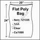 Flat Poly Plastic Bag 1-mil 20x24 Cs/1000 Clear Packaging Heat Seal Fda 121335