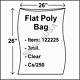 Flat Poly Plastic Bag 3-mil 26x26 Cs/250 Clear Packaging Heat Seal Fda 122225
