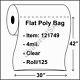 Flat Poly Plastic Bag 4-mil 30x42 Roll/125 Clear Packaging Heat Seal Fda 121749