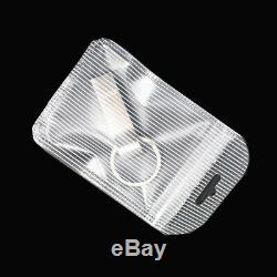 Flat White Stripe Clear Zip Lock Bag Plastic Food Packing Pouches With Hang Hole