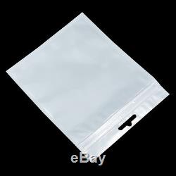 Front Clear Zip Lock Plastic Retail Packaging Bags Pouches Hang Hole Reclosable