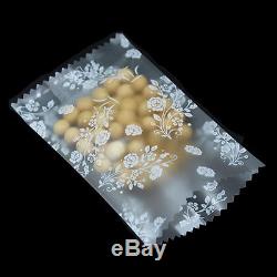 Frosted Clear Cookies Baking Package Plastic Bags Wedding Gift Candy Roses Pouch