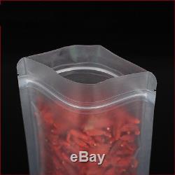 Frosted Clear Ziplock Bags Plastic Food Grade Reclosable Zip Packaging Pouch