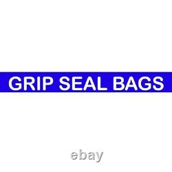 GRIP SEAL BAGS CLEAR Self Resealable Poly Plastic Zip Lock SMALL MEDIUM LARGE