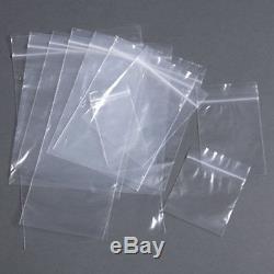 GRIP SEAL BAGS Clear Self Resealable Mini Grip Poly Plastic Bags All Sizes