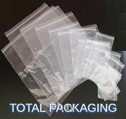 GRIP SEAL BAGS Plastic Zip Lock Self Resealable Clear Storage Poly All Sizes