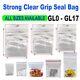 Grip Seal Bags Polythene Poly Plastic Zip Lock Self Resealable Clear All Sizes